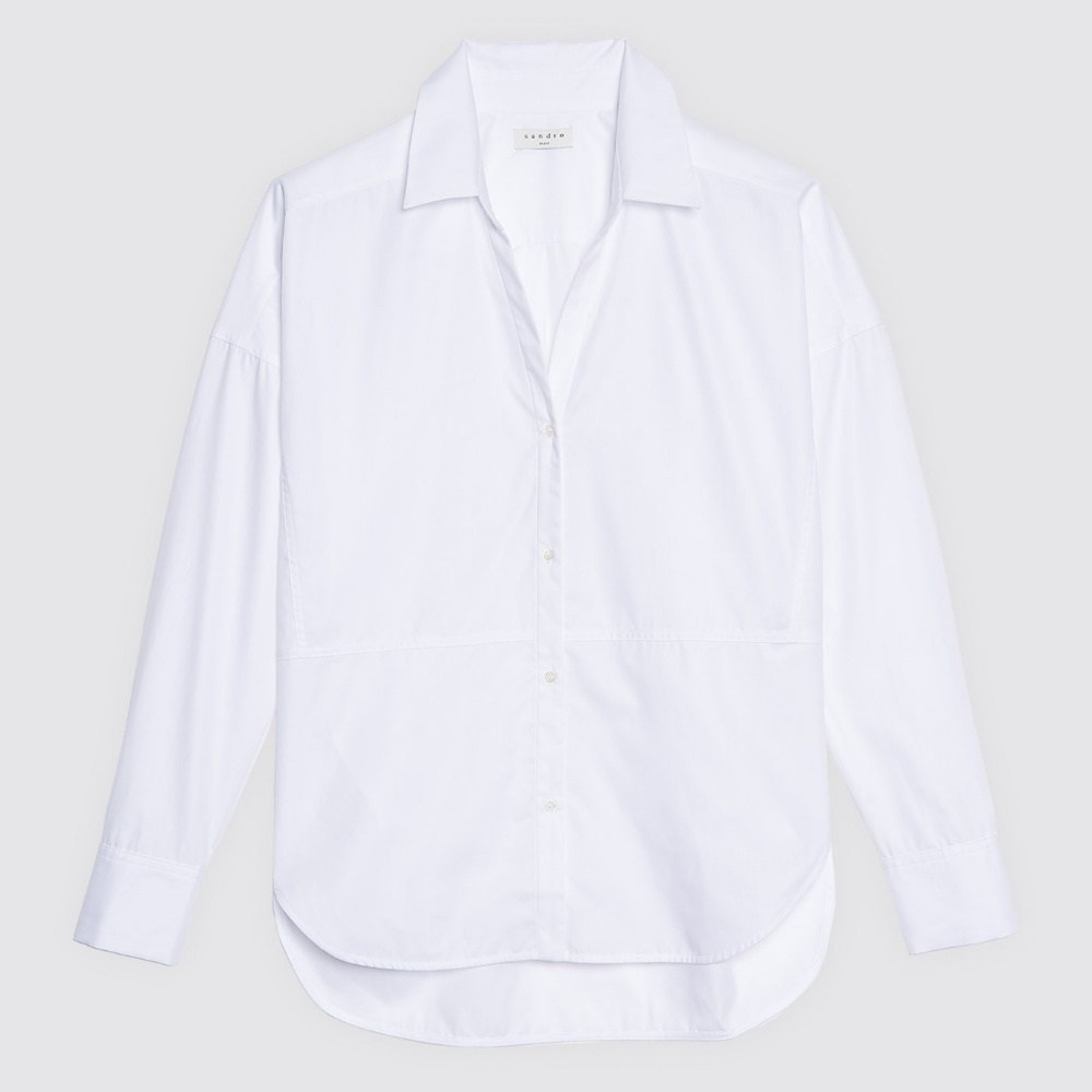 Sandro Oversize Cotton Poplin Shirt
